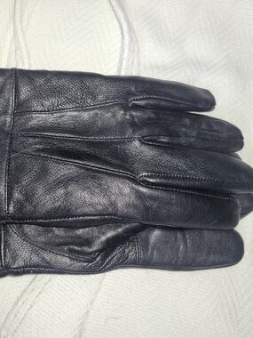 3M Thinsulate Black Leather Gloves for Men